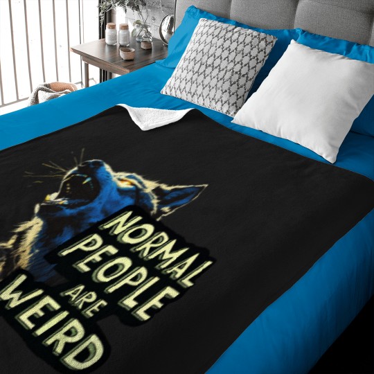 Discover Wolf and Normal People Are Weird Baby Blankets