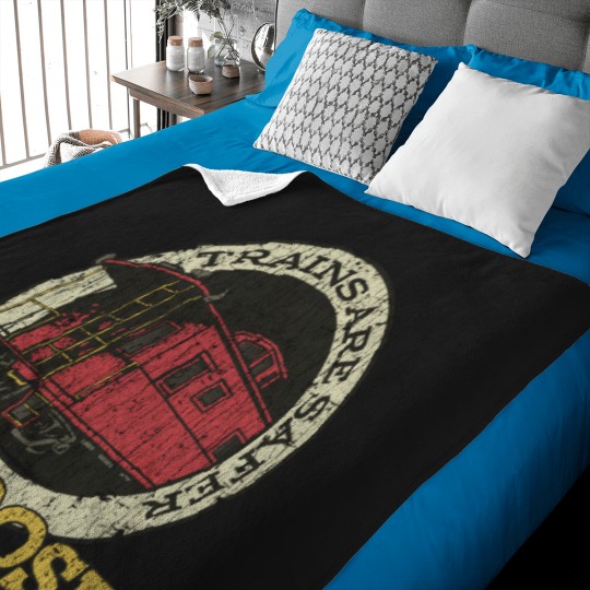 Discover Trains Are Safer With a Caboose 1981 Baby Blankets