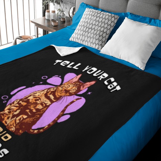 Discover Tell Your Cat I Said pspsps Fitted Baby Blankets