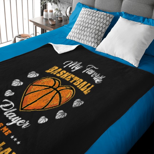 Discover My Favorite Basketball Player Calls Me SisterInL Baby Blankets