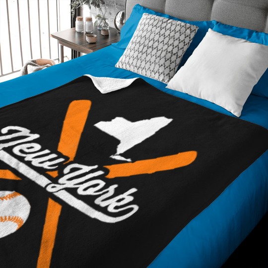 Discover New York Baseball Vintage State Pride Love City Baby Blankets