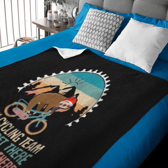 Discover Womens Cycling Bike Bicycle Riding Biking Vintag Baby Blankets