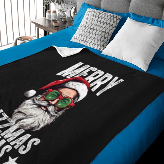 Discover Merry-Rizzmas-Sigmas-Funny-Santa-X-Mas-Christmas-Santa-Claus-Shirt Baby Blankets