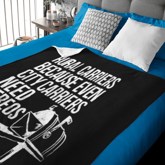 Discover T-Shirt Rural Carriers Need Heroes Postal Worker Gift Postman Baby Blankets