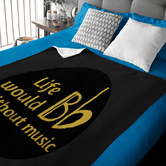 Discover T-Shirt Life Would B Flat Without Music Baby Blankets