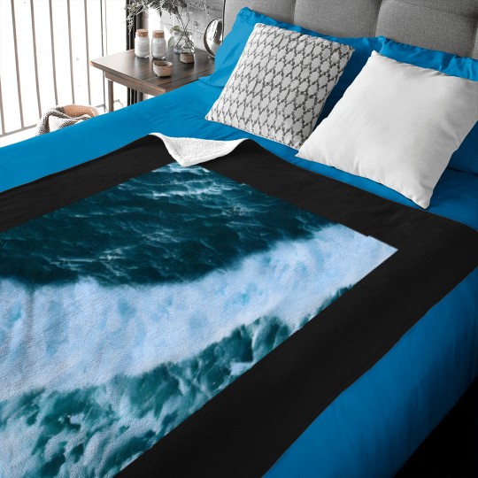 Discover 6297 Blue Ocean Waves 18 Active T-Shirt Baby Blankets