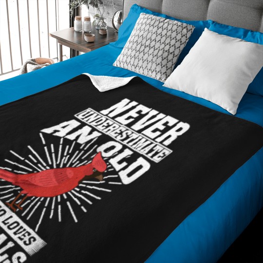 Discover Never Underestimate An Old Man Who Loves Cardinals Baby Blankets