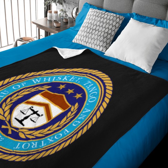 Discover Bureau of Whiskey Tango and Foxtrot Baby Blankets