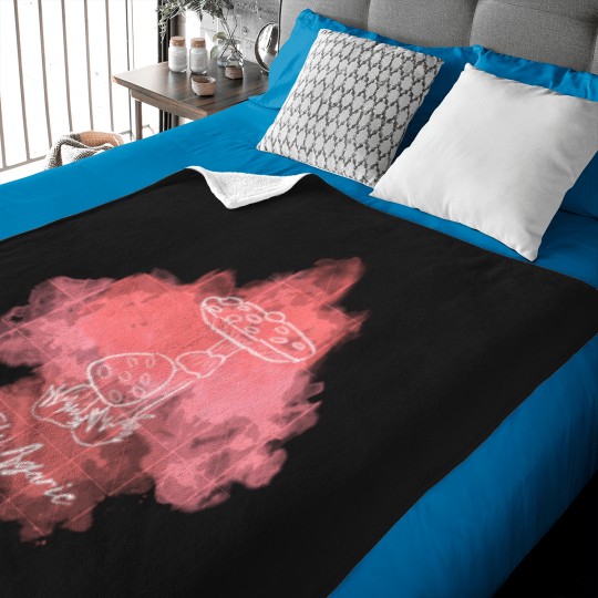Discover VintageMushroom Halftone Black Baby Blankets