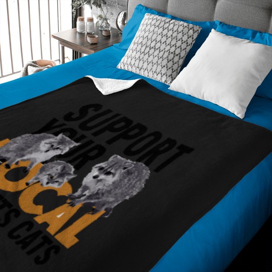 Discover Support Local Street Cats (5) Cycling Bicycle Funny Mountain Biking Bike And Brew For Men Women Baby Blankets
