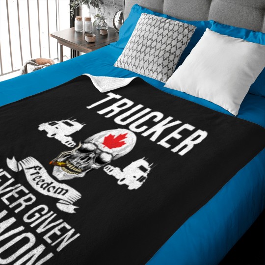 Discover Freedom Is Never Given It Is Won Canada - Truckers Convoy Baby Blankets