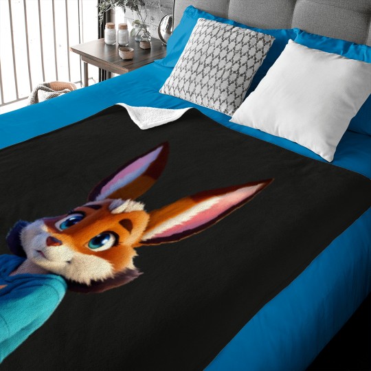 Discover Eeveeish Anthro Girl In Blue Tee Baby Blankets