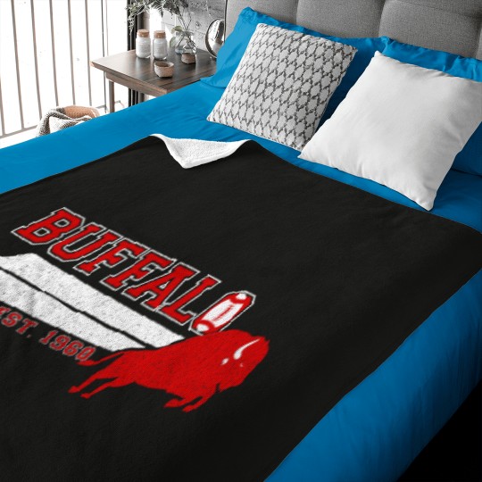Discover Vintage Buffalo Retro Football Est 1960 New York At Game Day Baby Blankets