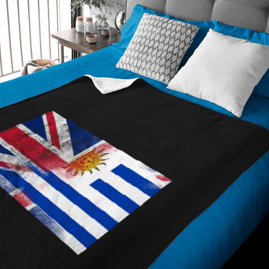 Discover British Uruguayan Half Uruguay Half UK Flag Baby Blankets