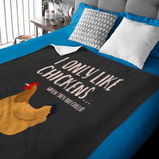 Discover Funny Grilled Smokes Chicken meat Jerking Baby Blankets