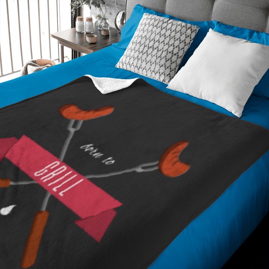 Discover Born 2 Grill Baby Blankets