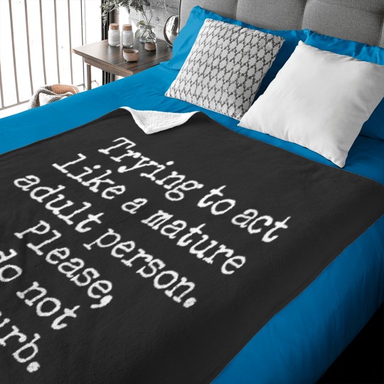 Discover Funny adult quote Baby Blankets