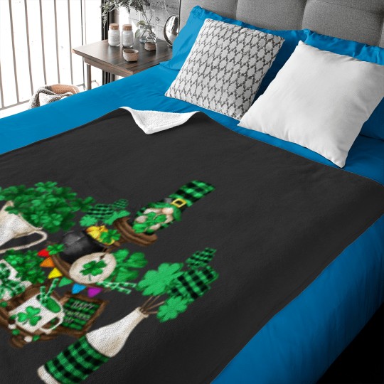 Discover Cute Green Shamrock Decor With Happy St Patricks D Baby Blankets