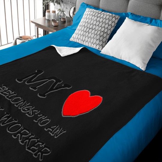 Discover My Heart Belongs To An IRON WORKER Baby Blankets