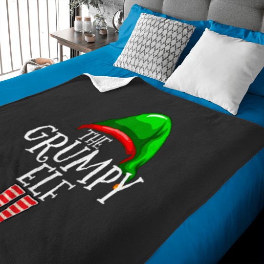 Discover The Grumpy Elf Family Matching Group Christmas Gif Baby Blankets