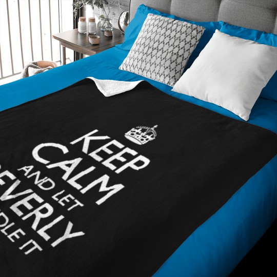 Discover Beverly Name Keep Calm Funny Baby Blankets