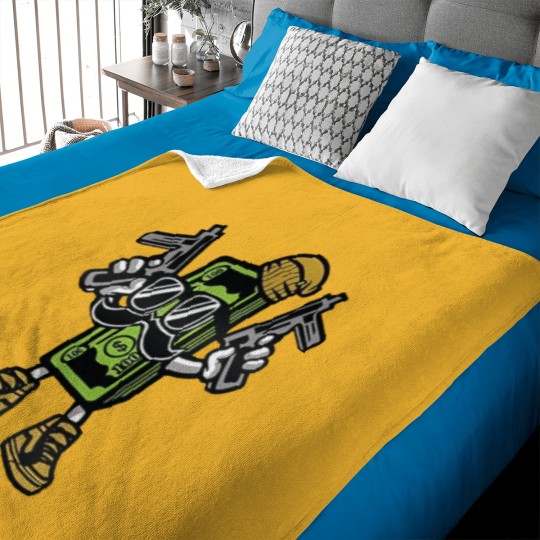 Discover Gangster Cash Money Baby Blankets