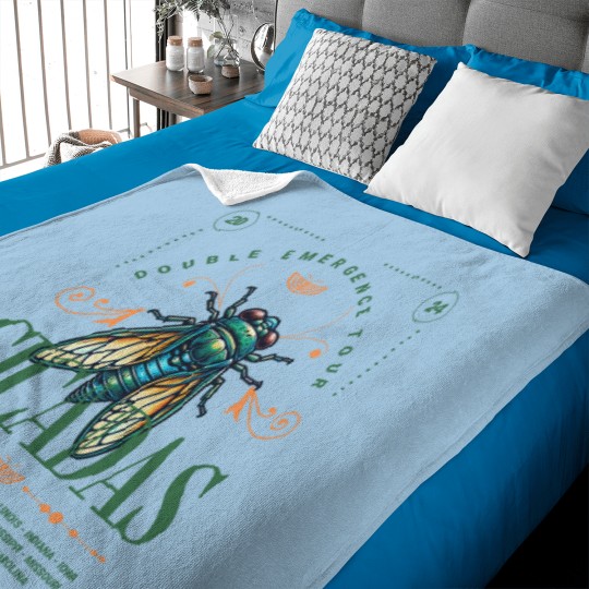 Discover Cicada 2024 Summer Tour  Baby Blankets, Funny Double Emergence Unisex Cicada Baby Blankets