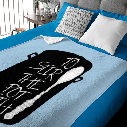 Discover Pot Stirrer Black Baby Blankets