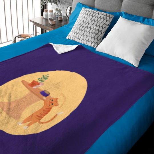 Discover What the cat doing Baby Blankets