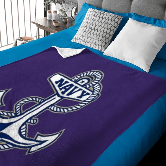 Discover Navy Athletics Baby Blankets