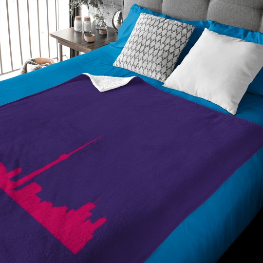 Discover Toronto Skyline.png Baby Blankets