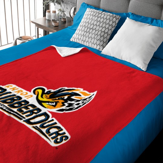Discover Akron RubberDucks Logo Baby Blankets