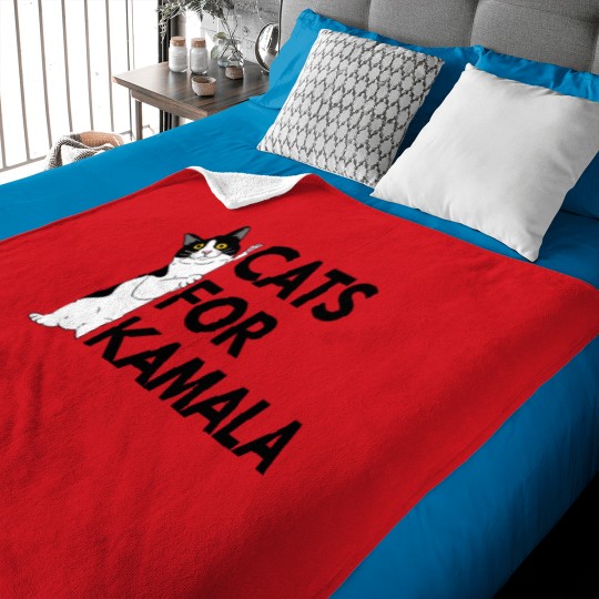 Discover Cats for Kamala Progressive 2024 Election Baby Blankets; Pro Harris 2024 Political Baby Blankets