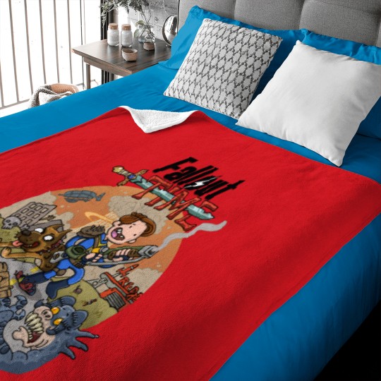 Discover Fallout X Adventure Time Baby Blankets