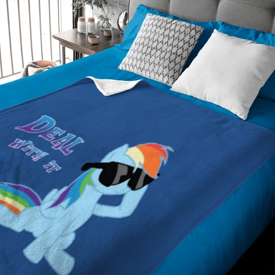 Discover My Little Pony Rainbow Dash Deal With It Baby Blanket