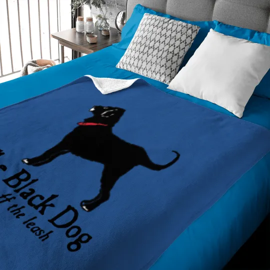 Discover The Black Dog Logo Life Off The Leash Baby Blankets