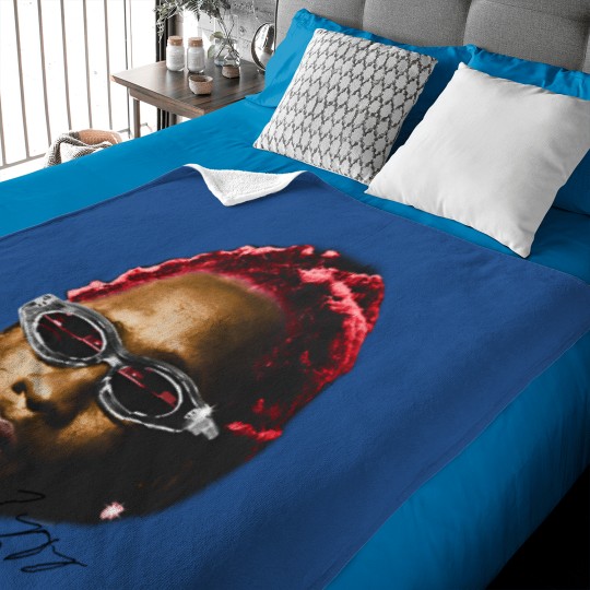 Discover YOUNG THUG Baby Blankets | Rap Baby Blankets Concert Merch Kanye Thugger Slime Season | White Red Rare Hip Hop Graphic Print |