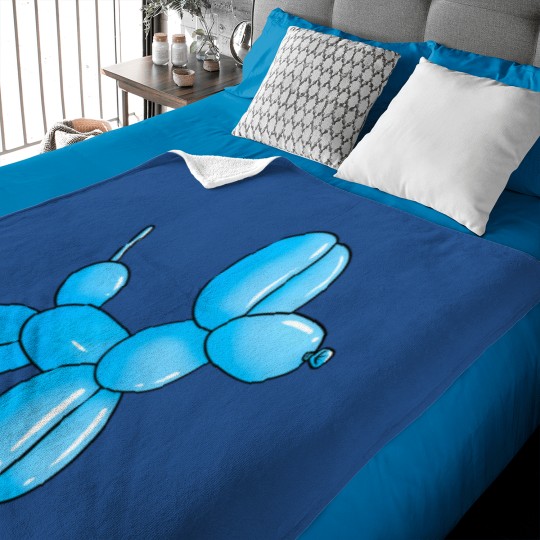 Discover Blue Cartoon Ballon dog Baby Blankets