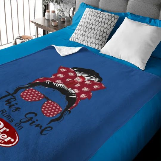 Discover This girl runs on Dr. Pepper Baby Blankets