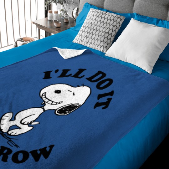 Discover Snoopy I'll Do It Tomorrow Baby Blankets