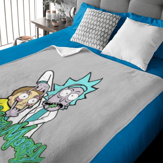 Discover Rick and Rickandmorty Anime Baby Blankets