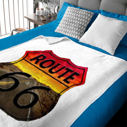 Discover Route 66 Road Baby Blankets