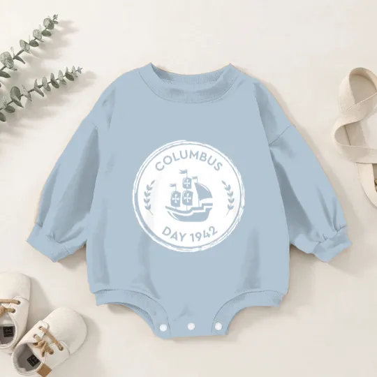 Discover Columbus Day USA America Holiday Christopher Ship Baby Romper Sweatshirts