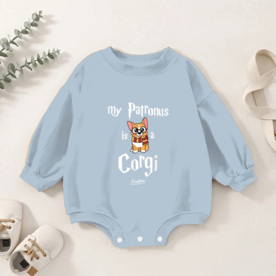 Discover My Patronus Is A Corgi Funny Corgi Novelty Cute C Baby Romper Sweatshirts