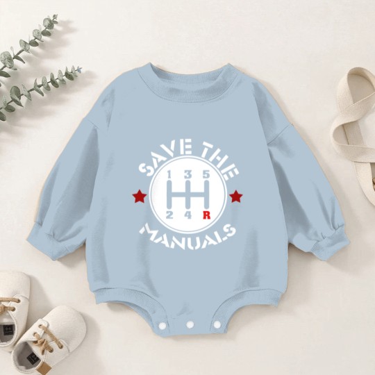 Discover Save The Manuals Baby Romper Sweatshirts