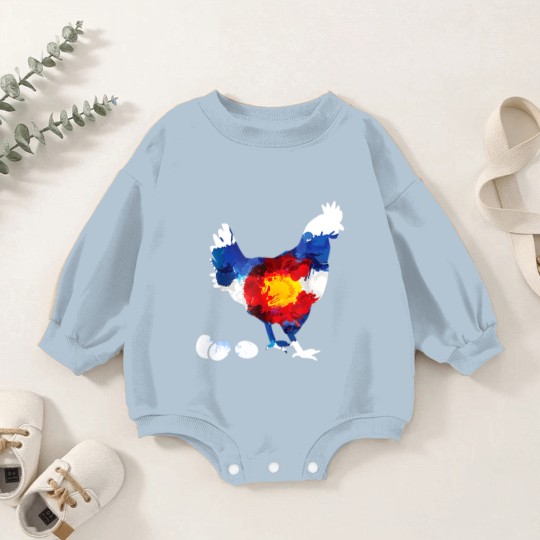 Discover Colorado Chickens Baby Romper Sweatshirts