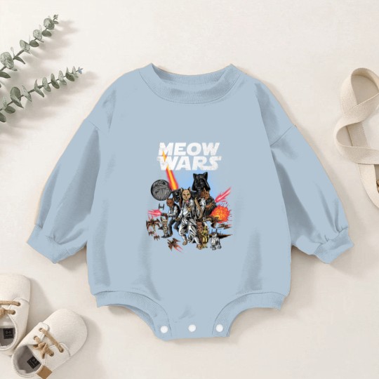 Discover Cat Meow Wars Cat Wars Cat Baby Romper Sweatshirts