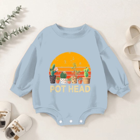 Discover Pot Head Stone Flowers Baby Romper Sweatshirts