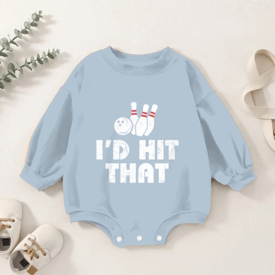 Discover Bowling Baby Romper Sweatshirts - I'd Hit That - Vintage - Gift For Bowlers Baby Romper Sweatshirts
