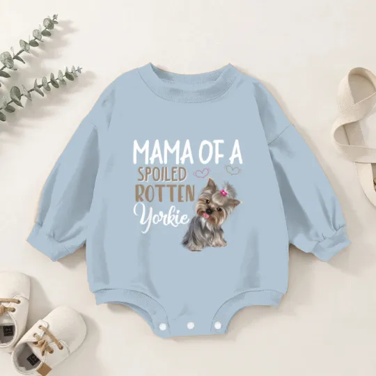 Discover Yorkie Dog Baby Romper Sweatshirts - Yorkie Mom, Dog Lover Gift Baby Romper Sweatshirts